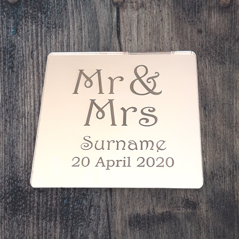 Square Personalised Engraved with Your Words Coasters / Wedding Party Place Settings, Many colours