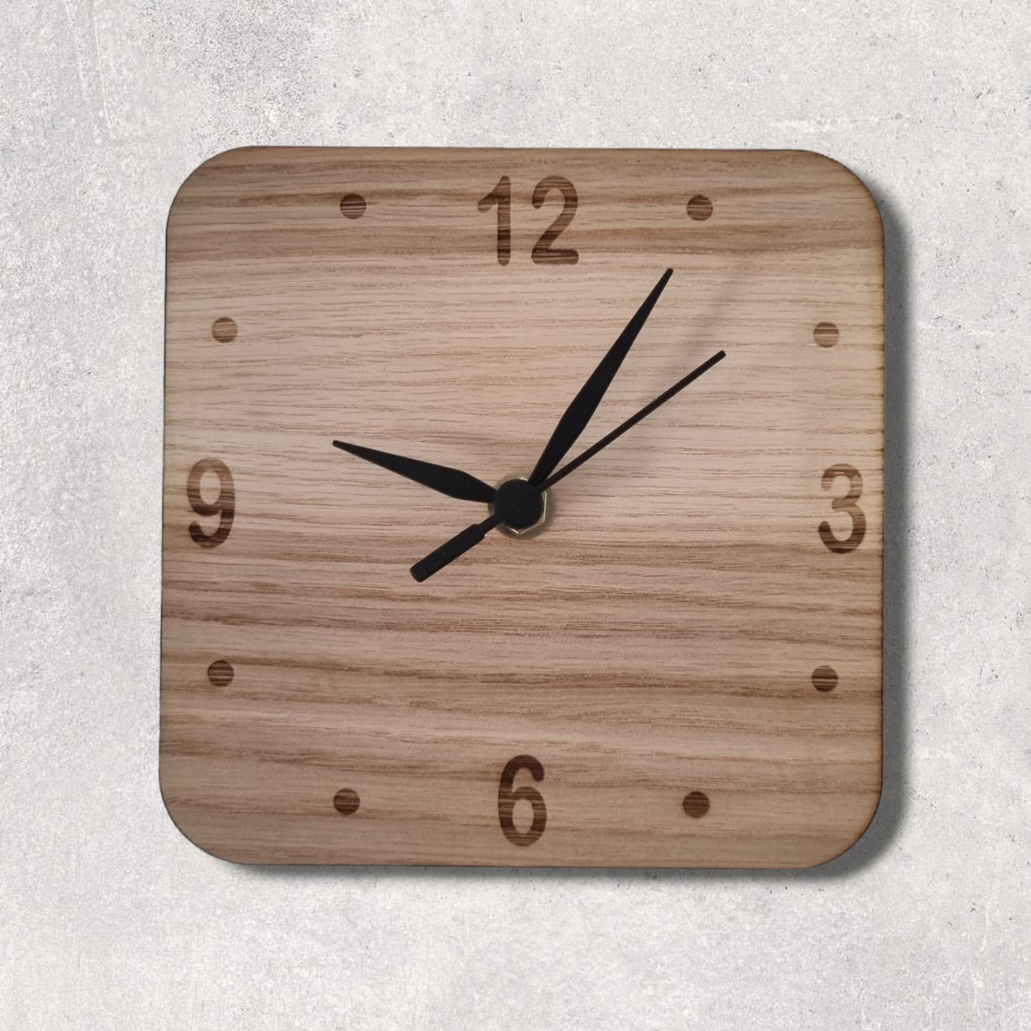 Square Clock - Wooden