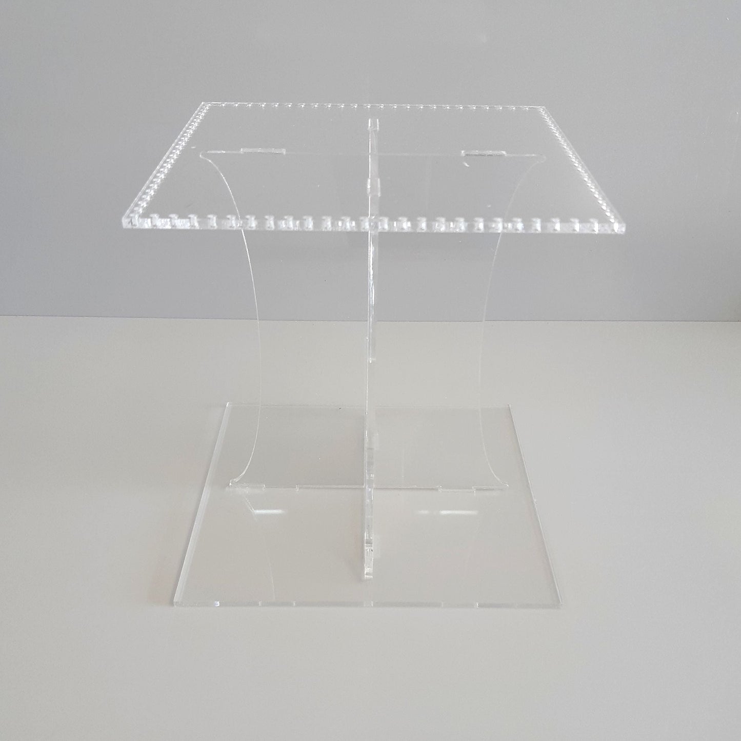 Acrylic Cake Separator Stand For Use With Crystal Beads (Crystals Not Included) - Square