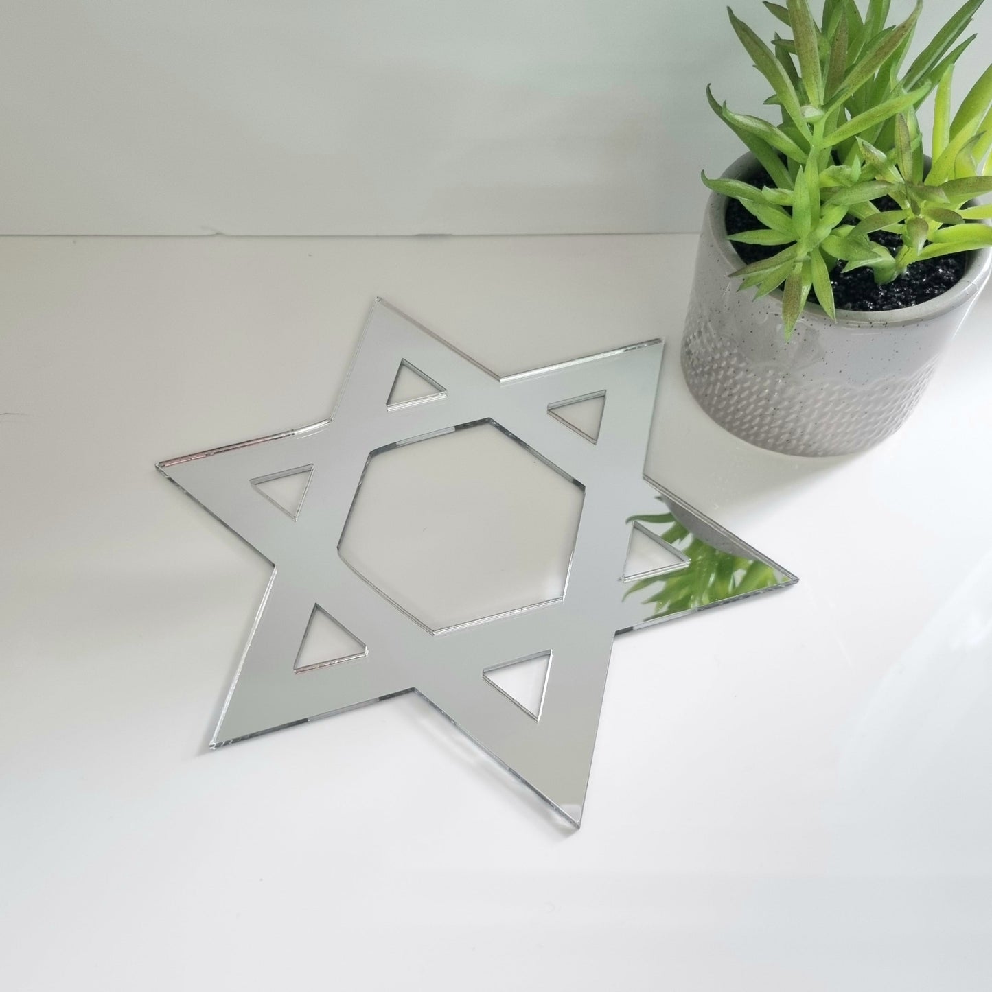 Star of David Shaped Mirrors Acrylic Mirror