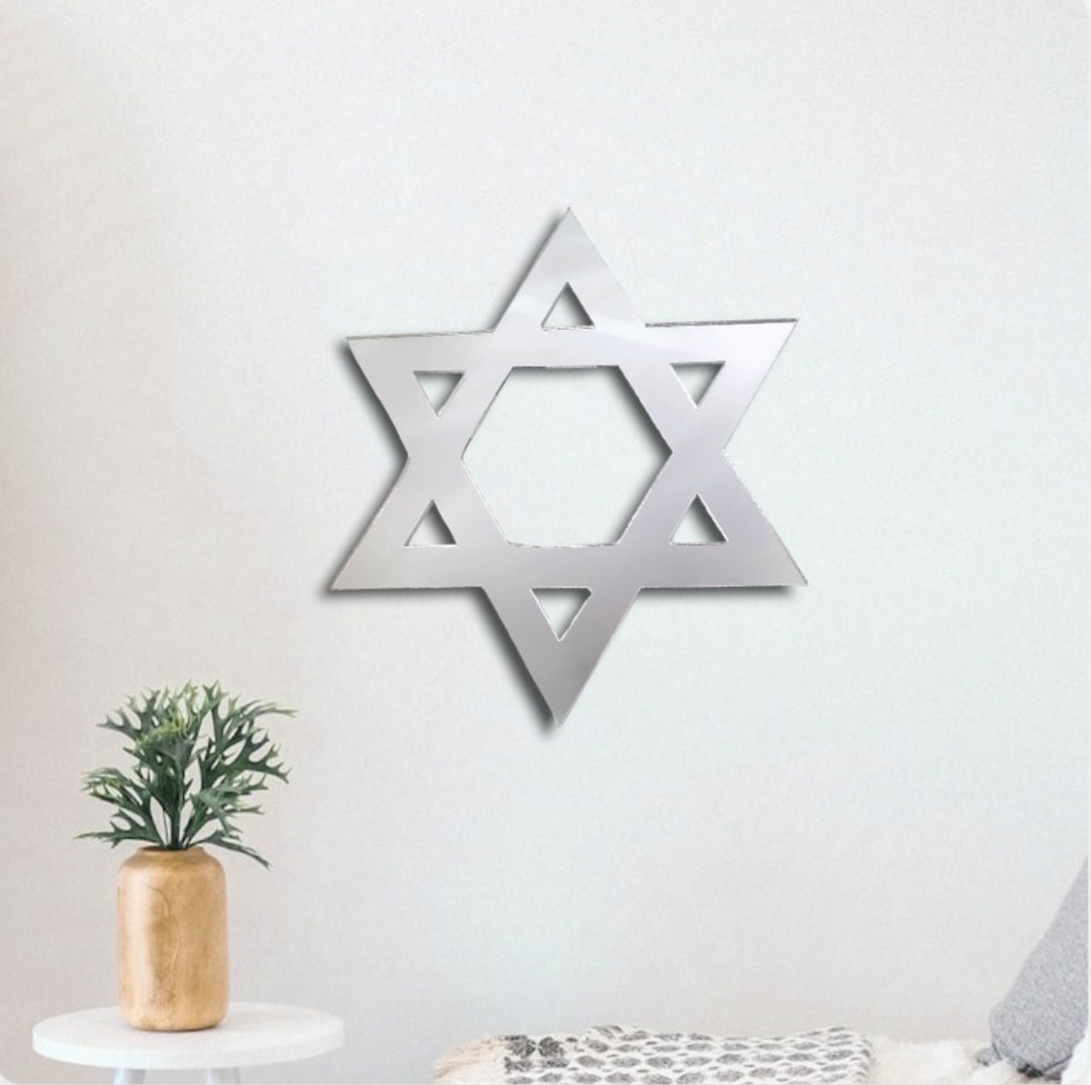 Star of David Shaped Mirrors Acrylic Mirror