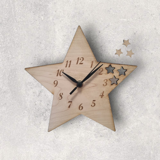 Star Clock - Wooden