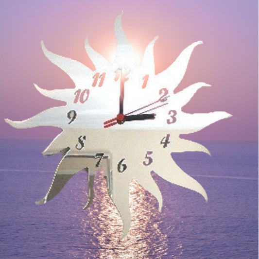 Sun Shaped Clocks - Many Colour Choices