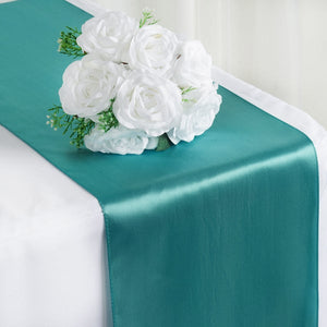 Turquoise Satin Smooth Table Runners