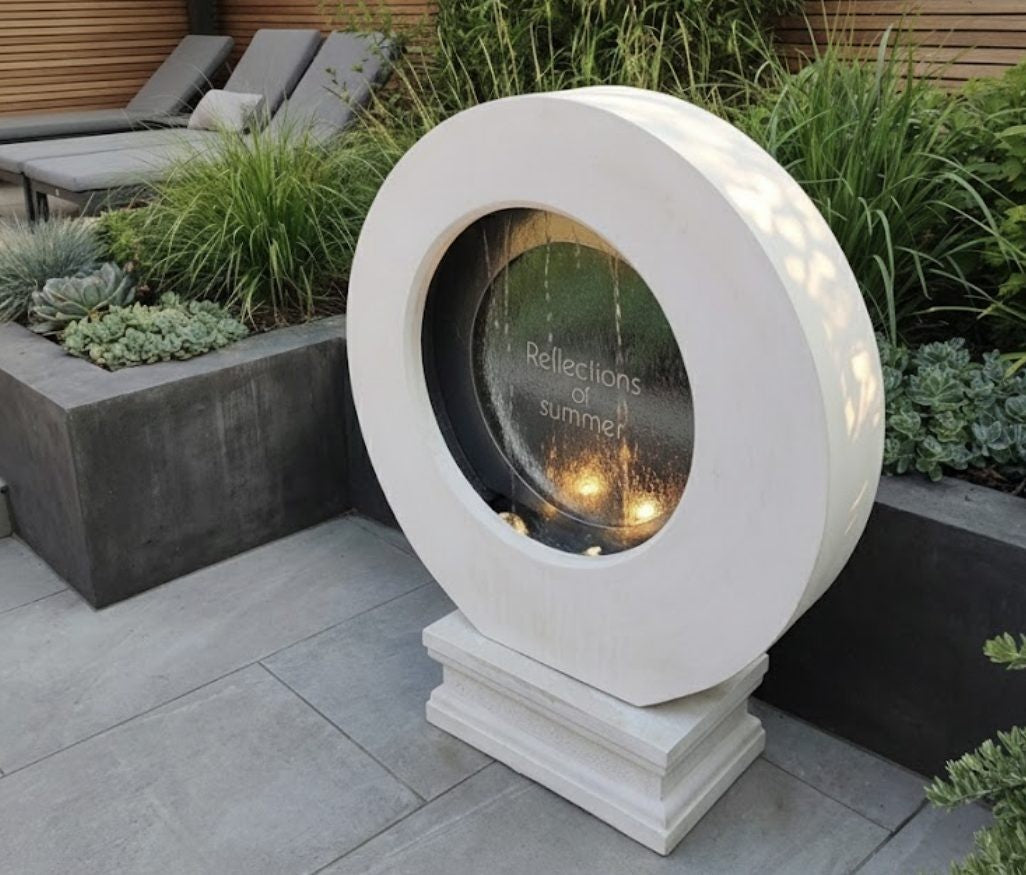 Round Garden Water Feature Mirrors