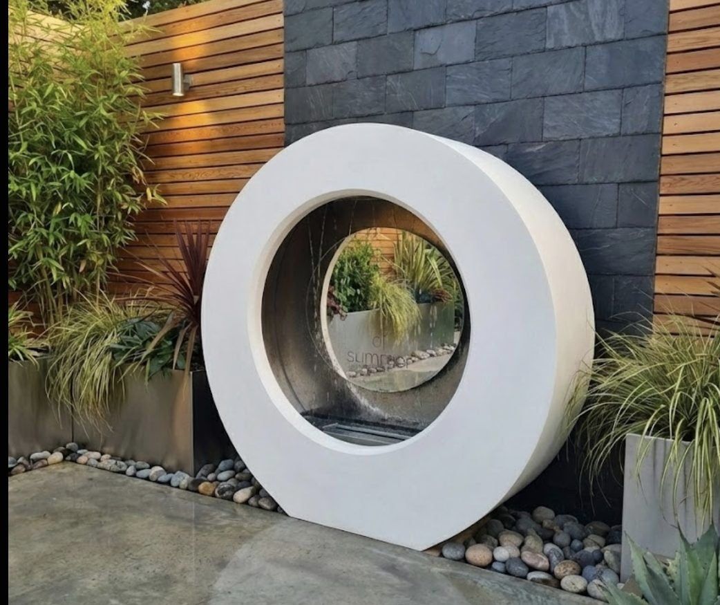 Round Garden Water Feature Mirrors