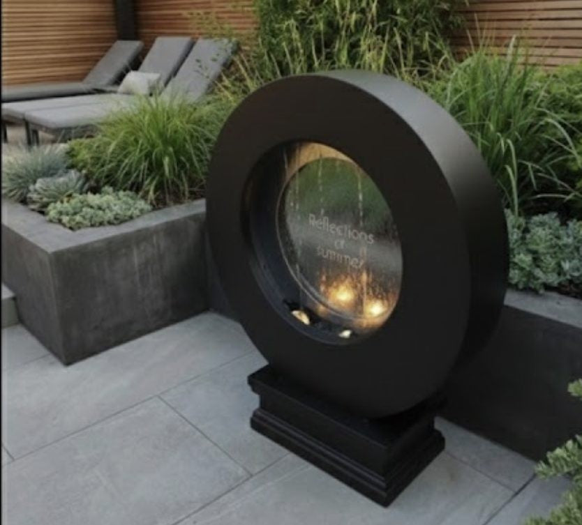 Round Garden Water Feature Mirrors