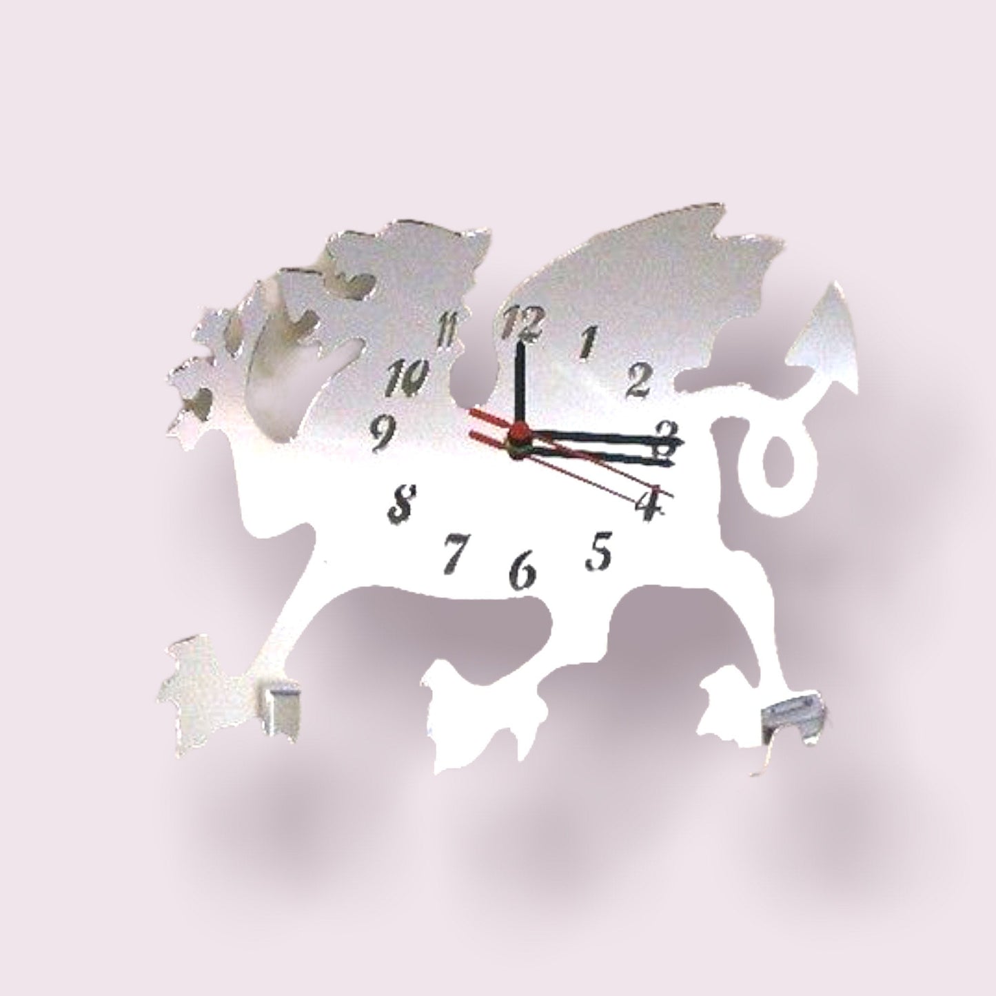 Welsh Dragon Shaped Clocks - Many Colour Choices