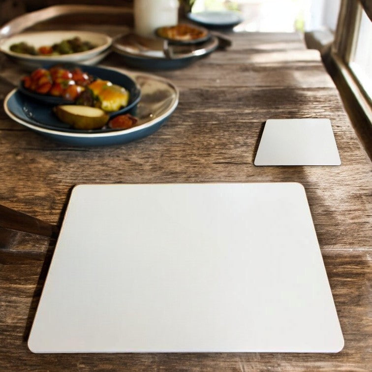 Rectangle Placemats & Coasters - Clear, Gloss Colours