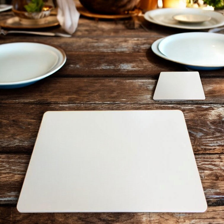 Rectangle Placemats & Coasters - Clear, Gloss Colours