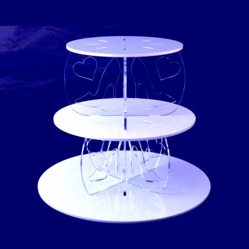 Round White Design Multi Tier Cake Stand