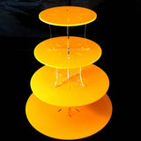Round Yellow Design Multi Tier Cake Stand
