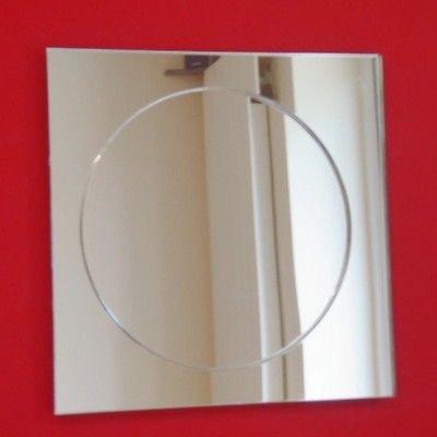 Circles out of Square Shaped Acrylic Mirrors, Bespoke Sizes