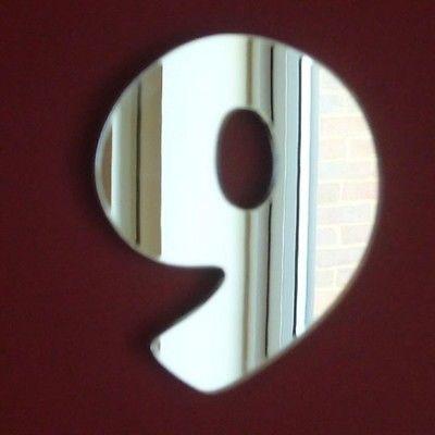 Number 9 Mirrors, Custom Made - Font, Colour & Sizes