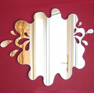 Splashes out of Puddle Shaped Acrylic Mirrors with six spashes