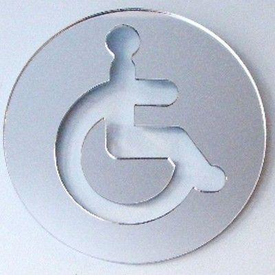 Round Disabled Toilet Door Sign