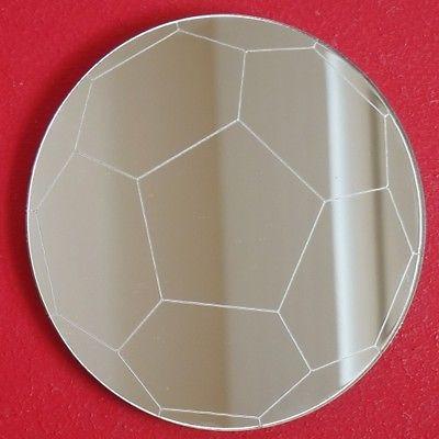 Football Shaped Acrylic Mirrors, Bespoke Sizes, Engraving Services & Colours