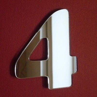 Number 4 Mirrors, Custom Made - Font, Colour & Sizes