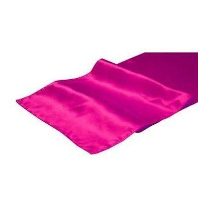 Fuchsia Pink Satin Smooth Table Runners