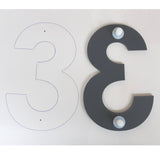 Floating House Numbers & Letters - Rounded