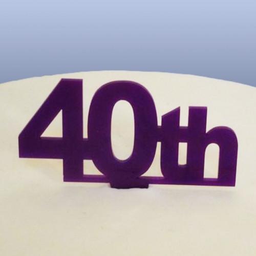 40th Birthday Cake Topper