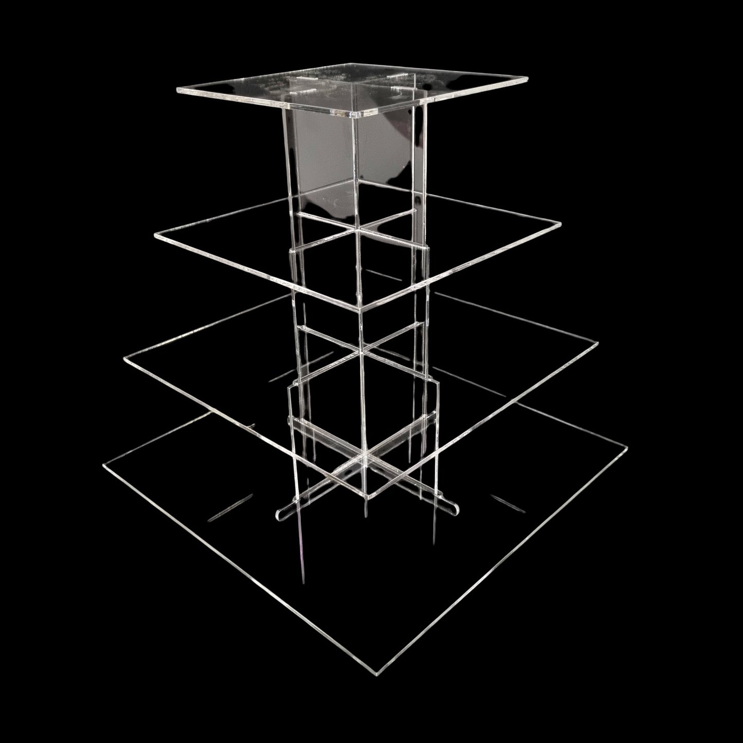 Square Wedding & Party Cake Acrylic Stand - Bespoke Stands Made