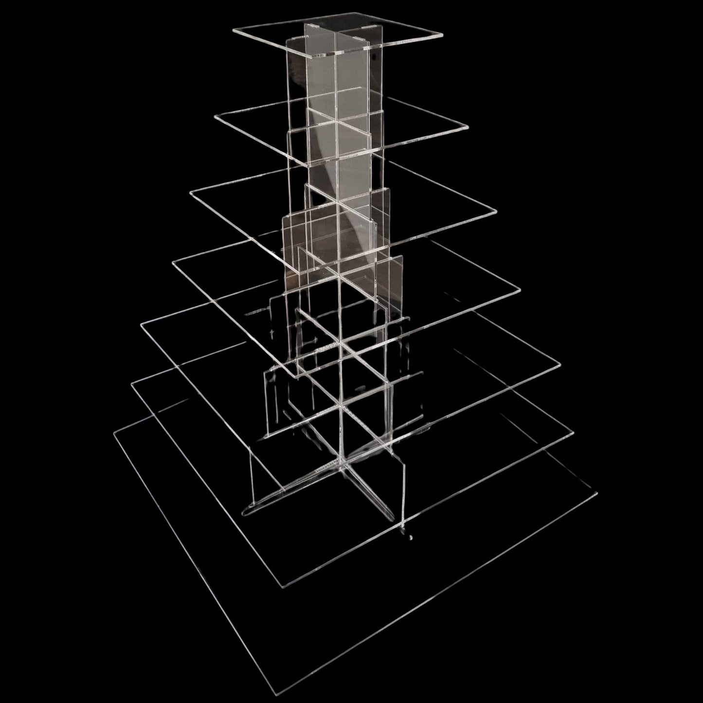 Square Wedding & Party Cake Acrylic Stand - Bespoke Stands Made