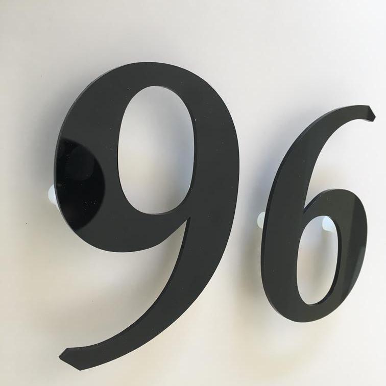 Black Gloss, Floating Finish, House Numbers - Book
