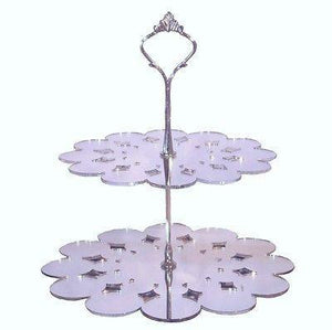 Two Tier Doily Cake Stand