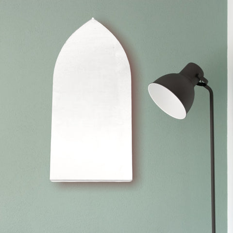 Gothic Arch Shaped Mirrors with White Backing & Hooks