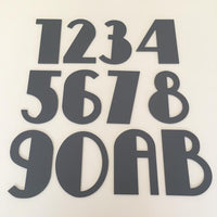 House Numbers & Letters Flat Finish - Art Deco