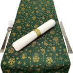 Forest Green & Gold Christmas Table Runners