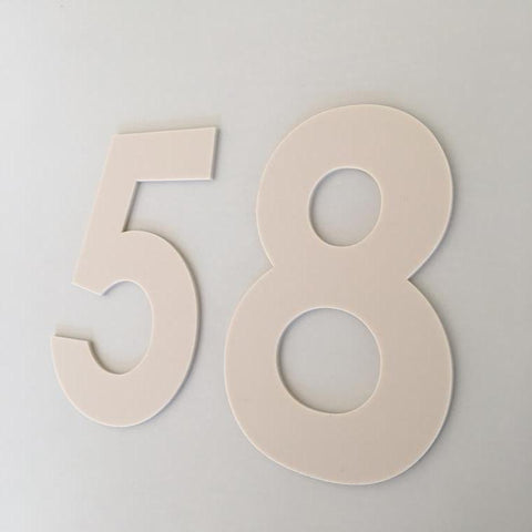 Latte Matt, Flat Finish, House Numbers - Century Gothic