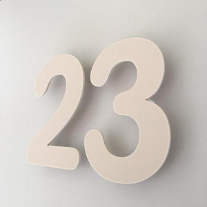 Latte Matt, Floating Finish, House Numbers - Rounded
