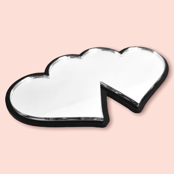 Love Hearts Shaped Mirrors with a Colour Frame of your Choice & Hooks