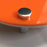 Round Disabled Toilet Sign - Orange & White Gloss Finish
