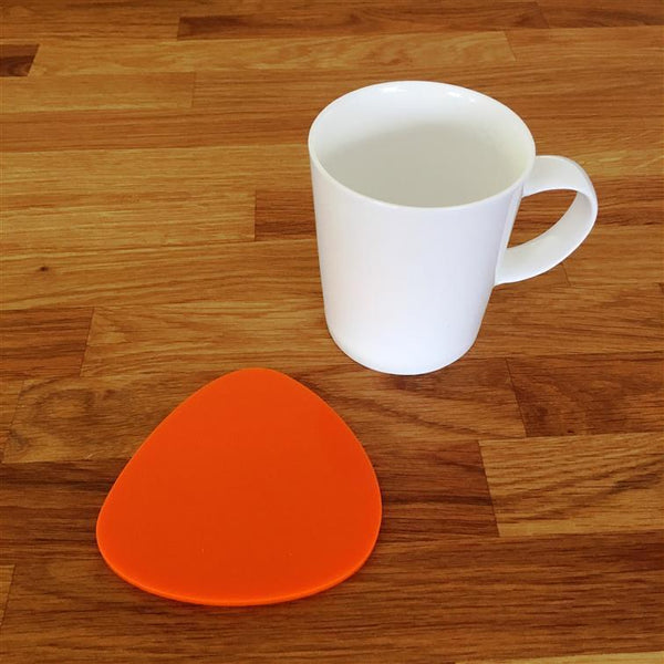 Pebble Shaped Coaster Set - Orange