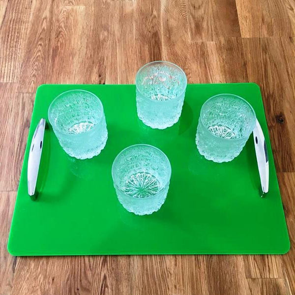 Rectangular Serving Tray with Handle - Bright Green