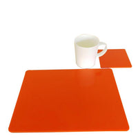 Rectangular Placemat and Coaster Set - Orange