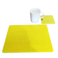 Rectangular Placemat and Coaster Set - Yellow