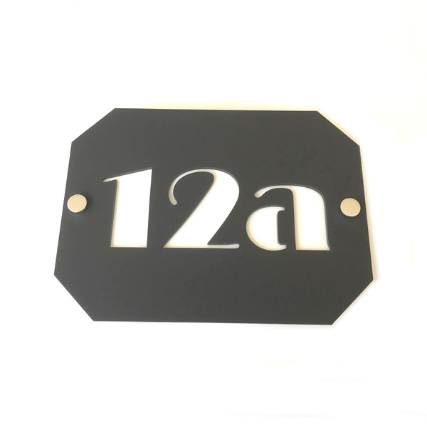 Octagonal Shaped House Number Signs