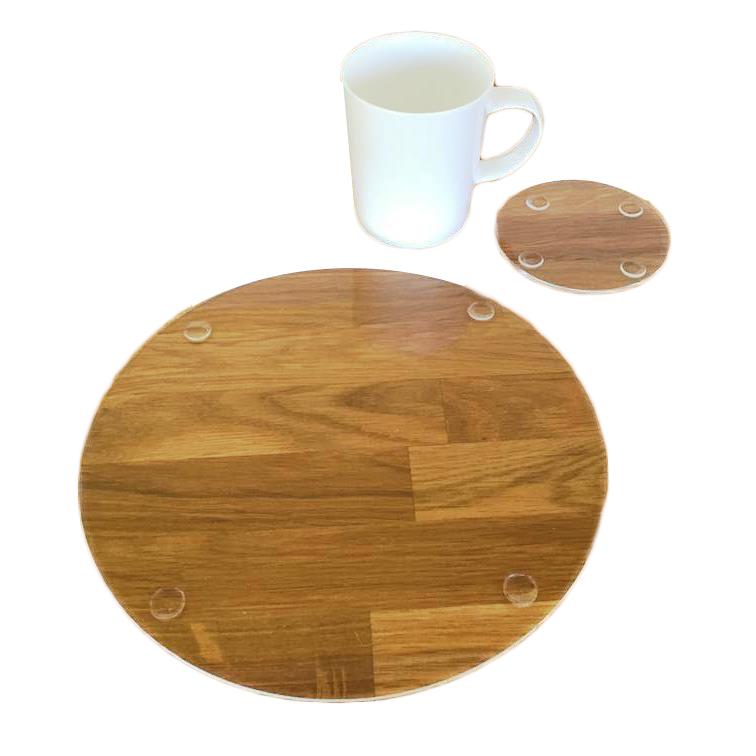 Round Placemat and Coasters - Clear