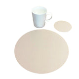 Round Placemat and Coaster Set - Latte