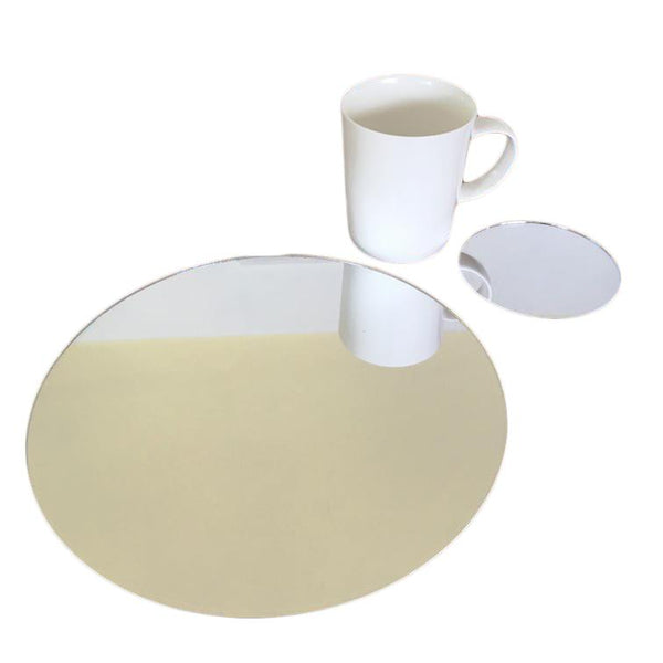 Round Placemat and Coaster Set - Mirrored