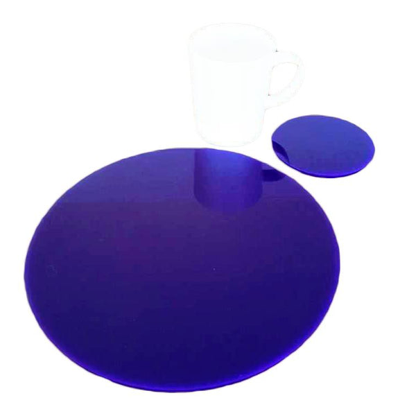 Round Placemat and Coaster Set - Purple