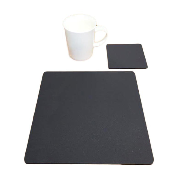 Square Placemat and Coaster Set - Graphite Grey
