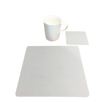 Square Placemat and Coaster Set - Light Grey