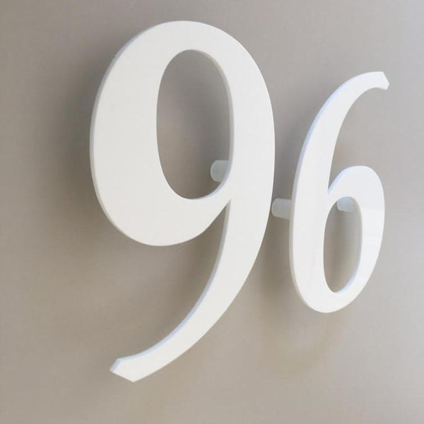 White Gloss, Floating Finish, House Numbers - Book