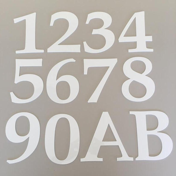 White Gloss, Floating Finish, House Numbers - Book