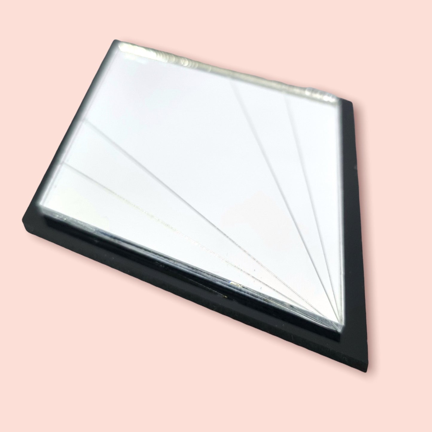 Art Deco Diamond Shaped Mirrors with a Colour Frame of your choice & Hooks